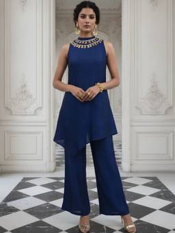 Autumnlane - Women Blue Festive Co-Ord Set