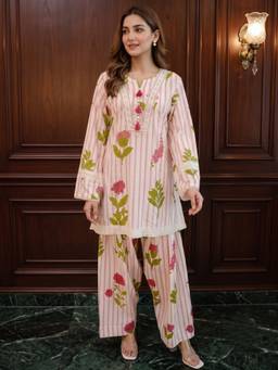 Autumnlane - Women White Floral Co-Ord Set