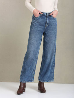 U.S. POLO ASSN. - Wide Leg Mid Rise Jeans Blue