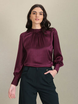 U.S. POLO ASSN. - Long Sleeve Vertical Stripe Top Purple