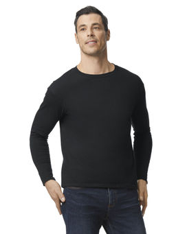Gildan - Men Black Solid T-Shirt