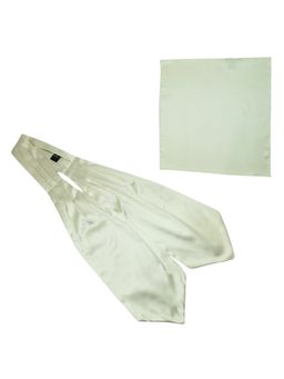 The Tie Hub - Solid White Cravat & Pocket Square Combo