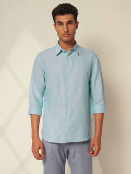 Selected - Light Blue Linen Regular Fit Shirt