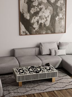 CasaGold - Black Luxom Rectangle Kingsley Bone Inlay Coffee Table