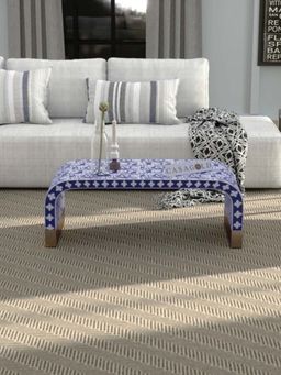 CasaGold - Blue Logan Floral Bone Inlay Coffee Table