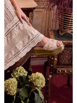 Anaar - Ivory Love Dot Com Wedge Heels