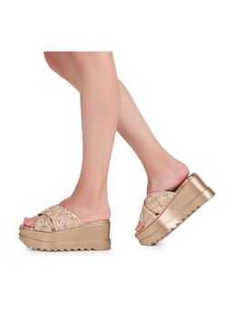 Anaar - Rose Gold Starlet Tales Wedge Heels