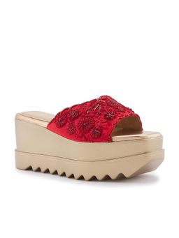 Anaar - Red Scarlet Fever Wedge Heels