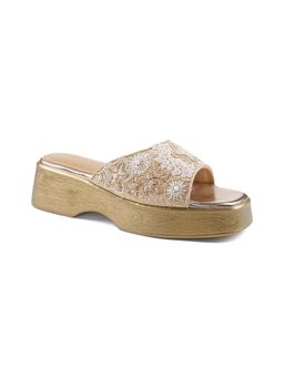 Anaar - Beige Sea Star Wedge Heels