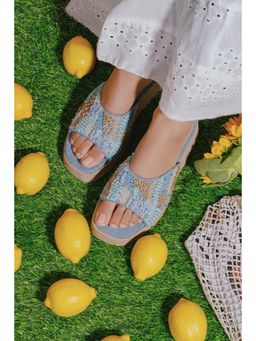 Anaar - Blue Denisse Wedge Heels