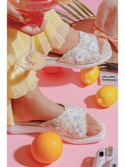 Anaar - Beige Villa Magnolia Flat Sandals