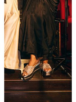 Anaar - Purple Chandni Wedge Heels