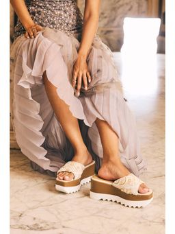 Anaar - Beige Cloudsicle Wedge Heels