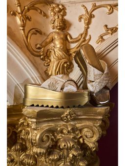 Anaar - Gold Gilded Age Wedge Heels