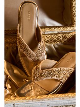 Anaar - Gold Stardom Wedge Heels