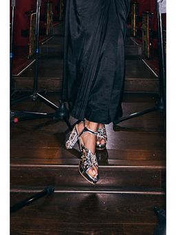 Anaar - Silver Mirrorball Heel Sandals