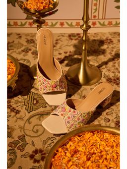 Anaar - Ivory Spring Song Block Heels