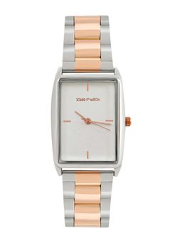 Joker and Witch - Joker & Witch Patio White Dial Dual Tone Metallic Strap Watch