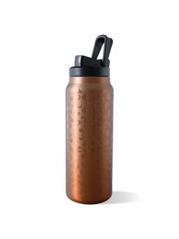 The Better Home - Insulated Stainle SS Steel Bottle Leopard Print Golden 900ml