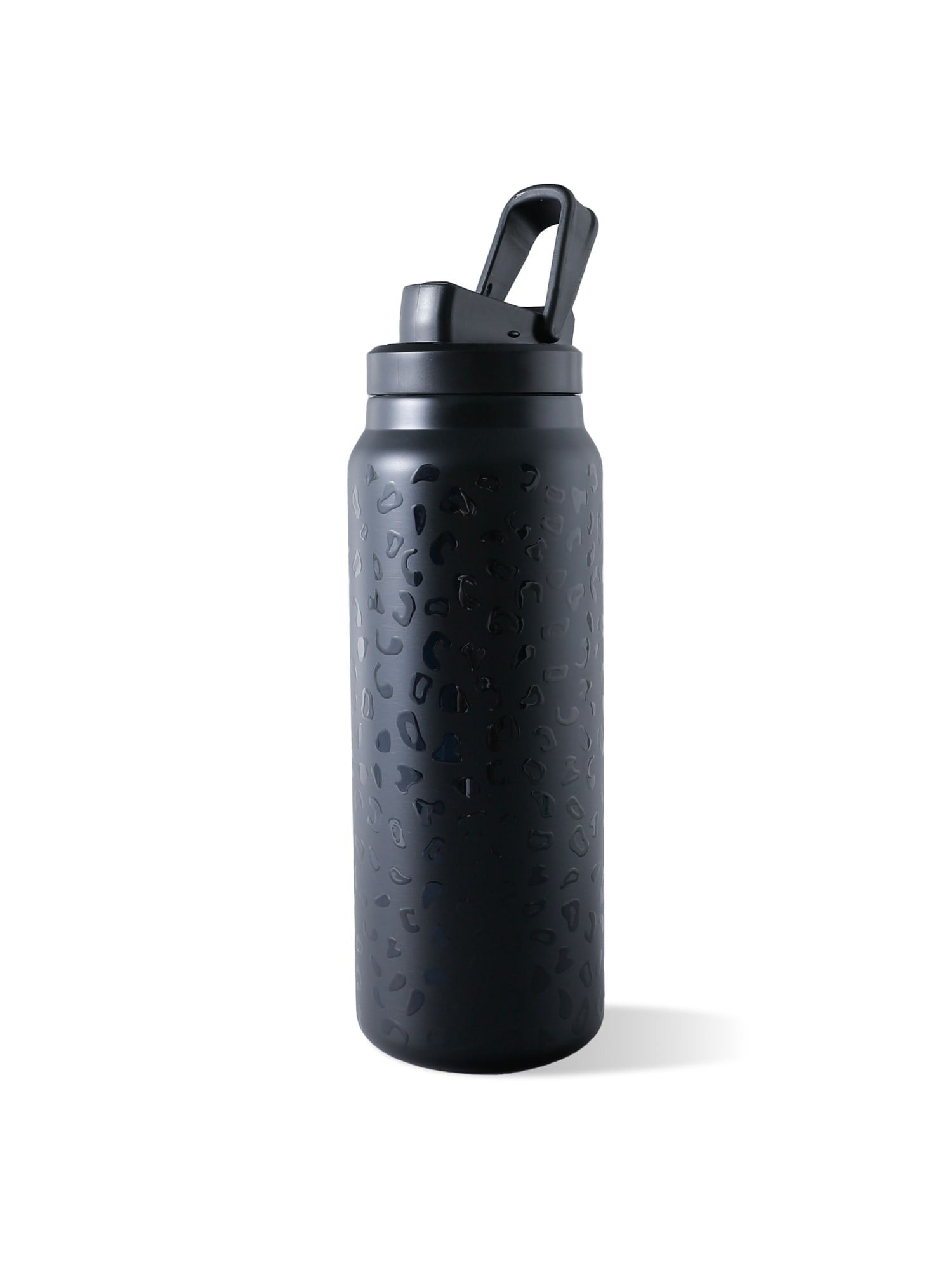 The Better Home Insulated Stainle SS Steel Bottle Leopard Print Black 900ml
