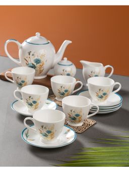 CLAY CRAFT - Fine Ceramic Golden Print King Tea Set Multi-Color