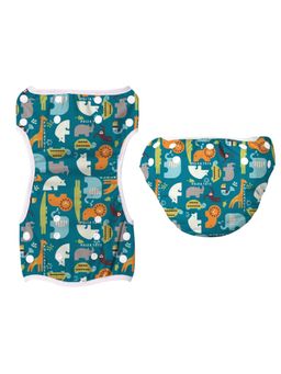 Polka Tots - Reusable & Leakproof Safari Print Swim Diaper For Unisex