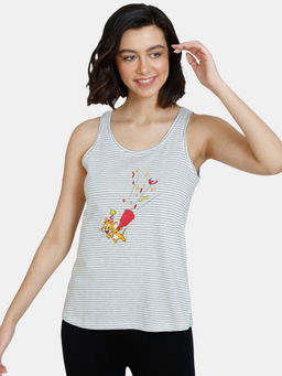Zivame - Tom & Jerry Knit Cotton Top - Grey Melange