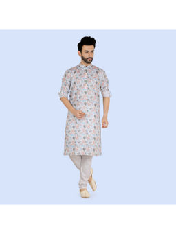 ETHNIKS NEURON - Men Cotton Printed Kurta & Pant Style Pyjama (Set of 2)