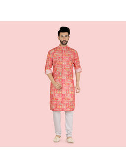 ETHNIKS NEURON - Men Printed Sequence Kurta & Pant Style Pyjama (Set of 2)