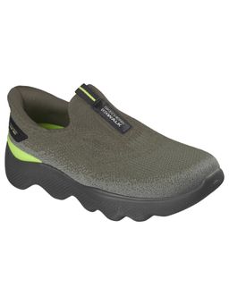 SKECHERS - Men GO WALK MASSAGE FIT Olive SLIP INS Walking Shoes