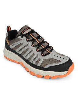 SKECHERS - Mens DYNAMITE AT Grey Orange Casual Sneakers Shoe