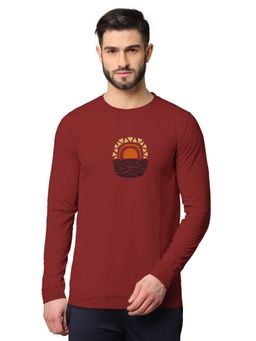 BULLMER - Trendy Front & Back Printed Full Sleeve Sweatshirts For Men Red