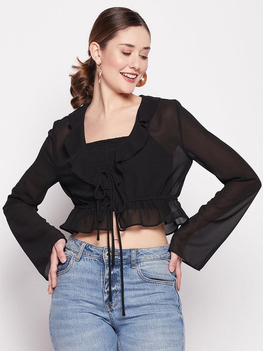Buy Madame Women Black Shrug Online