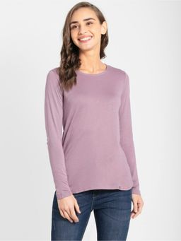 Jockey - RX21 Women Micro Modal Cotton Solid Round Neck T-Shirt - Old Rose (XXL)