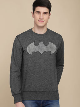 Free Authority - Mens Batman Solid Grey Sweatshirt
