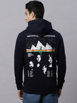 Free Authority - Mens Pink Floyd Printed Navy Blue Hoodie