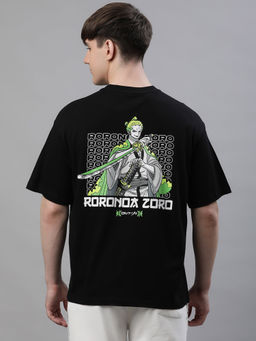 Free Authority - Mens One Piece Printed Black Oversized T-Shirt