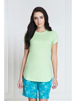 Van Heusen - Women Round Neck & Short Sleeve Lounge T-Shirt - Green