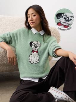 The Souled Store - Official Disney 101 Dalmatians Women Oversized Sweater