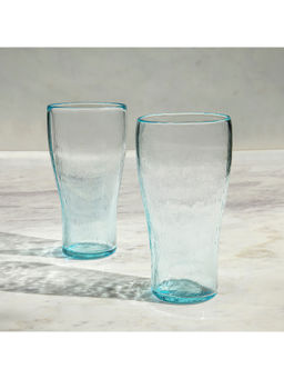 Ellementry - Quoise Glass Tumbler - Tall (Set of 2)