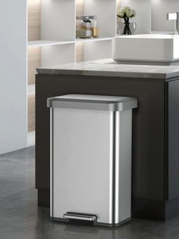 OBSESSIONS - Eko Soft-Close Bathroom Trash Can 45L Stainless Steel Pedal Bin