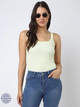 GAP - Womens Slim Fit Scoop Neck Tank Top - Yellow