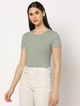 GAP - Womens Relaxed Fit Round Neck T-Shirt - Green