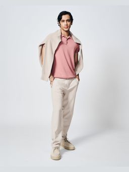 House of Namah - Clay Pink Pique Signature Cotton Bamboo Regular B-Polo T-Shirt