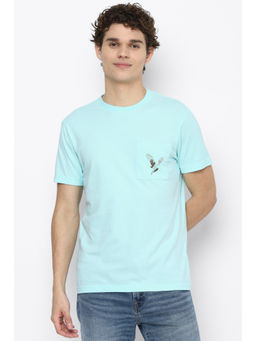 American Eagle - Men Blue Super Soft Graphic T-shirt