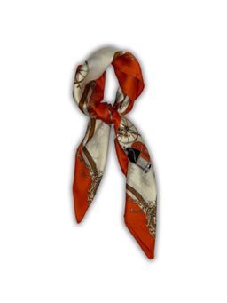The Tie Hub - Orange & Ivory Pure Microfiber Scarf