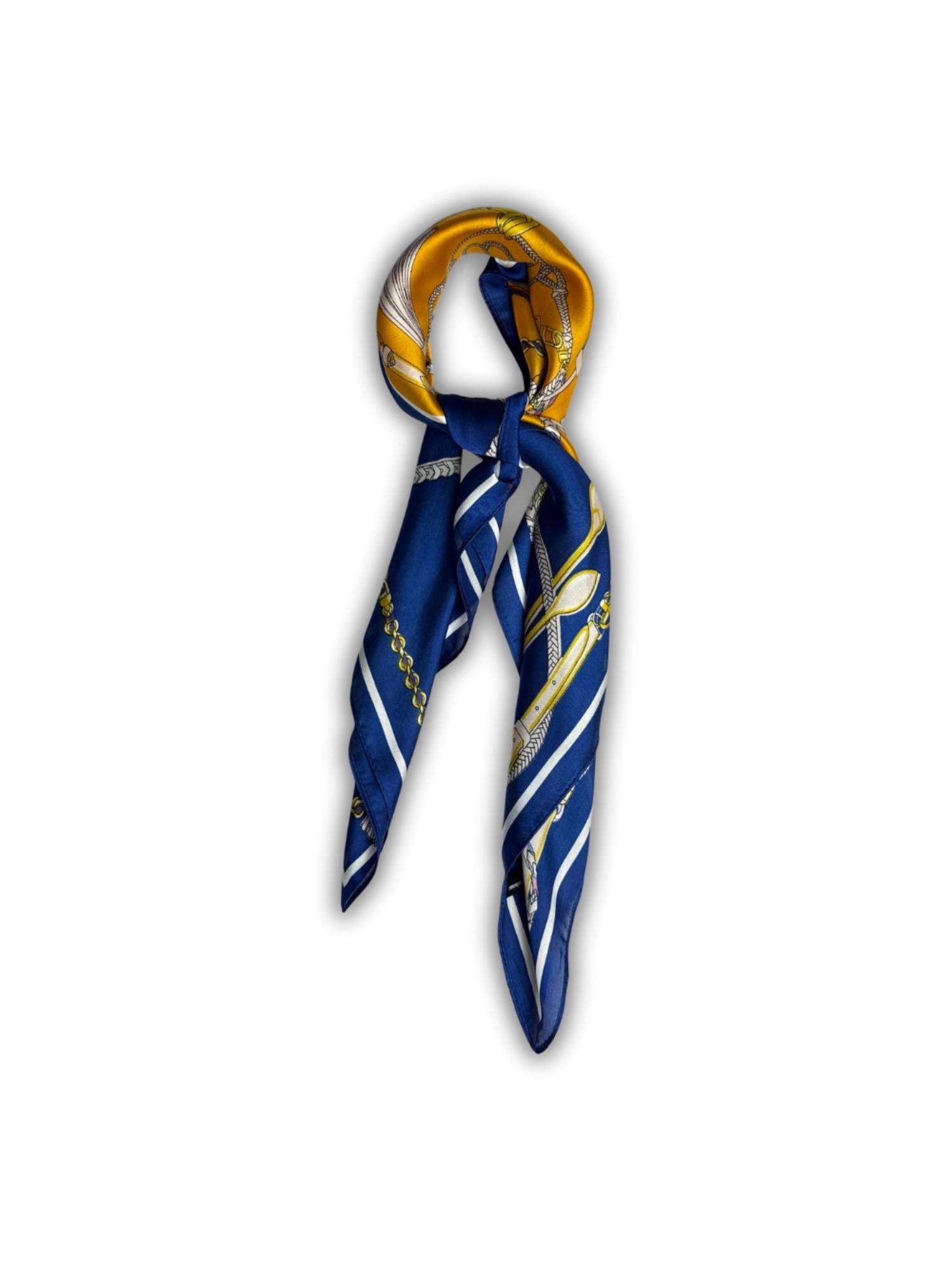 Navy Blue & Mustard Yellow Scarf-picture-7