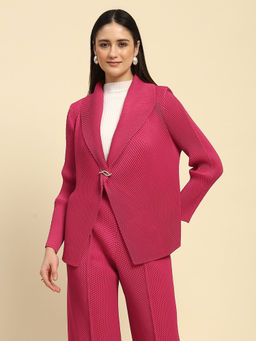 Global Republic - Women Pink Textured Shrug