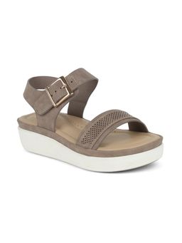 Bata - Textured Khaki Sandals