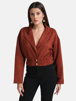 Kazo - Red Suede Cropped Jacket